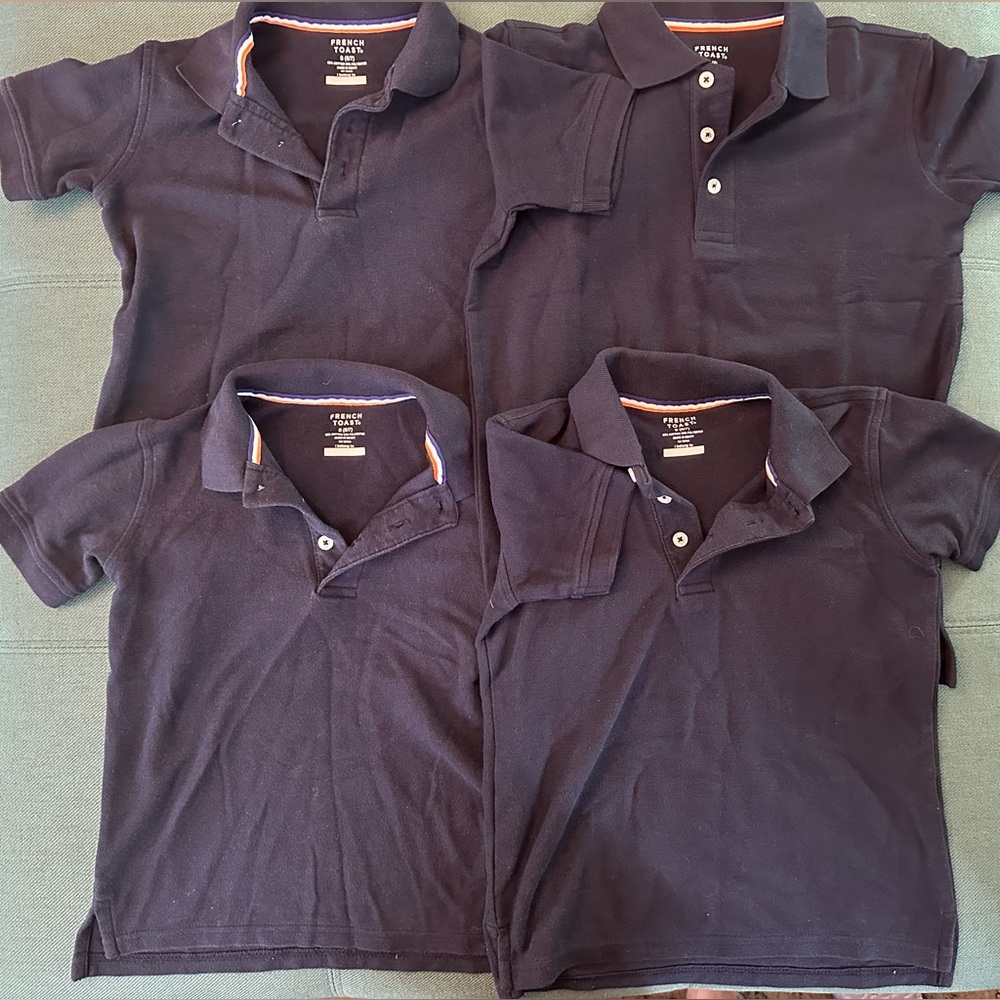 Girls navy blue uniform polos